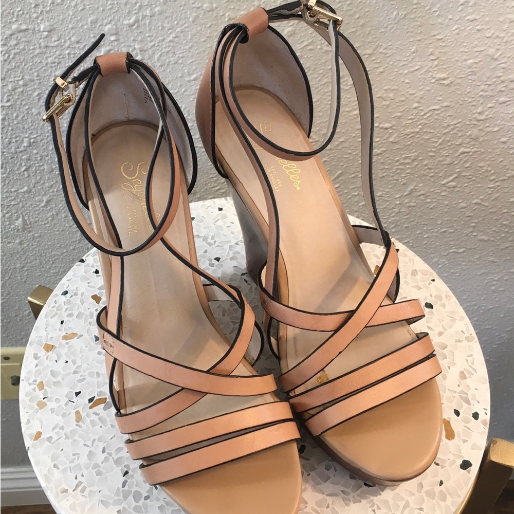 Seychelles Leather Wedges, Size 7